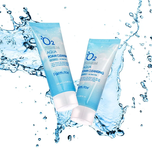 Farm Stay O2 Premium Aqua Foam Cleansing 100ml